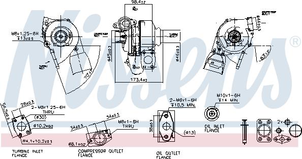 Nissens 93037 - Турбина, принудително пълнене с въздух vvparts.bg