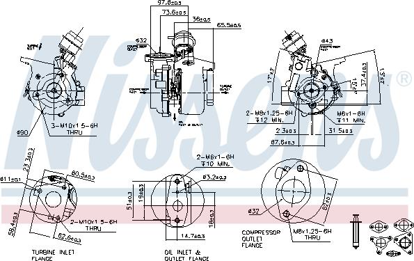 Nissens 93150 - Турбина, принудително пълнене с въздух vvparts.bg