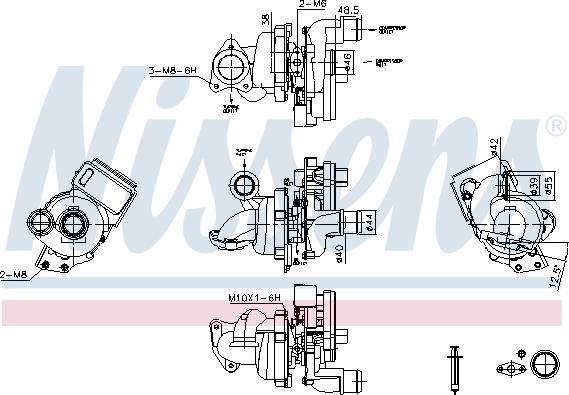 Nissens 93119 - Турбина, принудително пълнене с въздух vvparts.bg