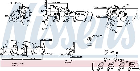 Nissens 93127 - Турбина, принудително пълнене с въздух vvparts.bg