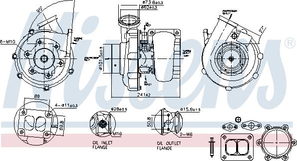 Nissens 93337 - Турбина, принудително пълнене с въздух vvparts.bg