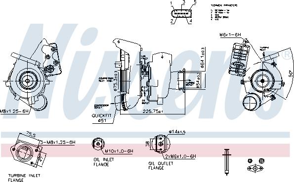 Nissens 93328 - Турбина, принудително пълнене с въздух vvparts.bg