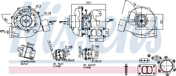 Nissens 93298 - Турбина, принудително пълнене с въздух vvparts.bg