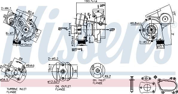 Nissens 93256 - Турбина, принудително пълнене с въздух vvparts.bg