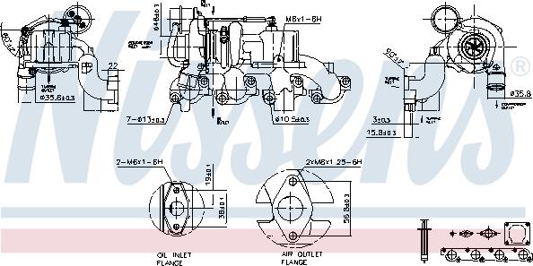 Nissens 93204 - Турбина, принудително пълнене с въздух vvparts.bg