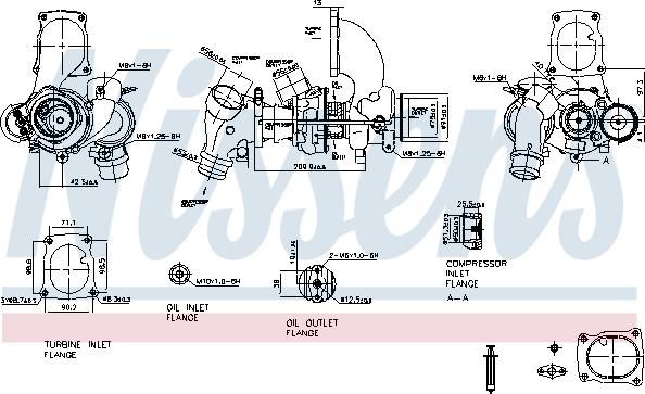 Nissens 93205 - Турбина, принудително пълнене с въздух vvparts.bg