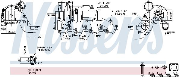 Nissens 93208 - Турбина, принудително пълнене с въздух vvparts.bg