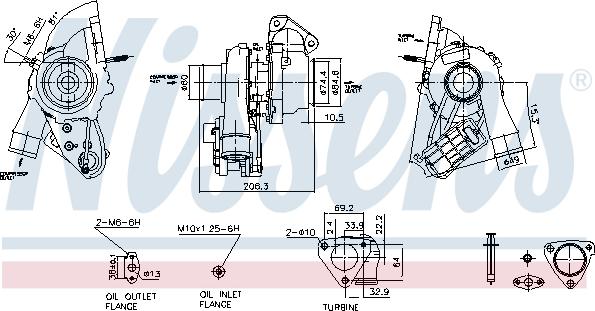 Nissens 93284 - Турбина, принудително пълнене с въздух vvparts.bg