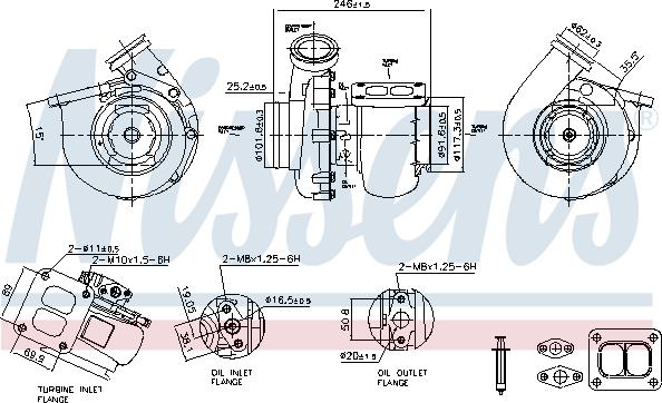 Nissens 93712 - Турбина, принудително пълнене с въздух vvparts.bg