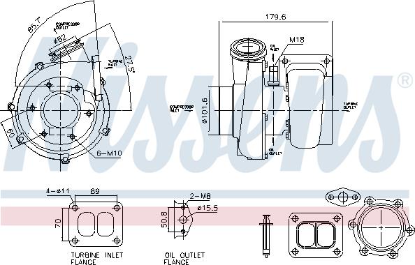 Nissens 93782 - Турбина, принудително пълнене с въздух vvparts.bg