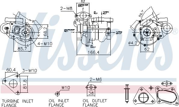 Nissens 93732 - Турбина, принудително пълнене с въздух vvparts.bg