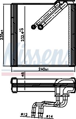 Nissens 92371 - Изпарител, климатична система vvparts.bg