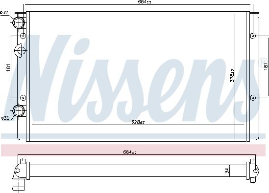 Nissens 699748 - Радиатор, охлаждане на двигателя vvparts.bg