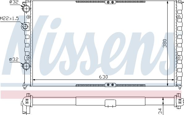 Nissens 699743 - Радиатор, охлаждане на двигателя vvparts.bg