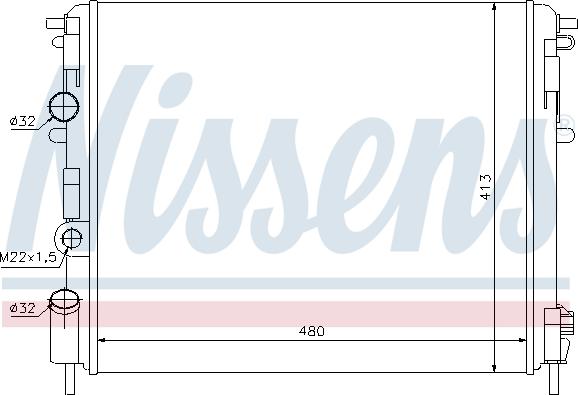 Nissens 695640 - Радиатор, охлаждане на двигателя vvparts.bg