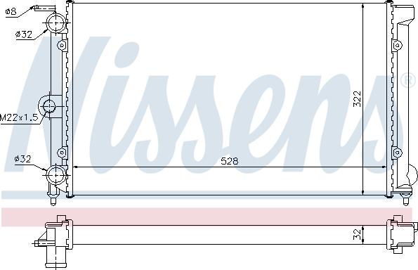 Nissens 696971 - Радиатор, охлаждане на двигателя vvparts.bg