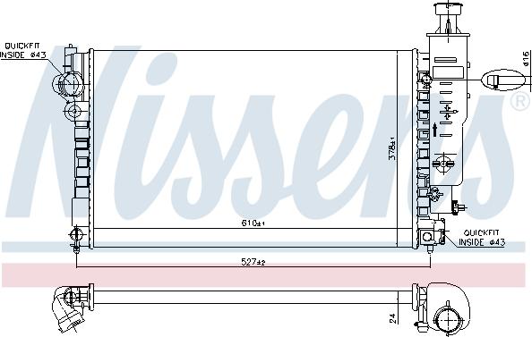 Nissens 690916 - Радиатор, охлаждане на двигателя vvparts.bg