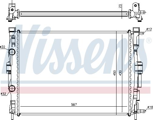 Nissens 690669 - Радиатор, охлаждане на двигателя vvparts.bg