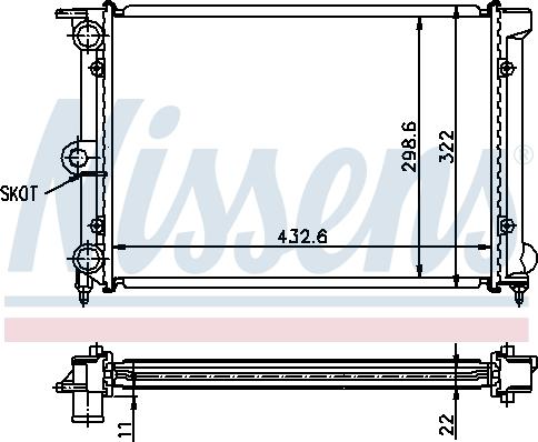 Nissens 690177 - Радиатор, охлаждане на двигателя vvparts.bg