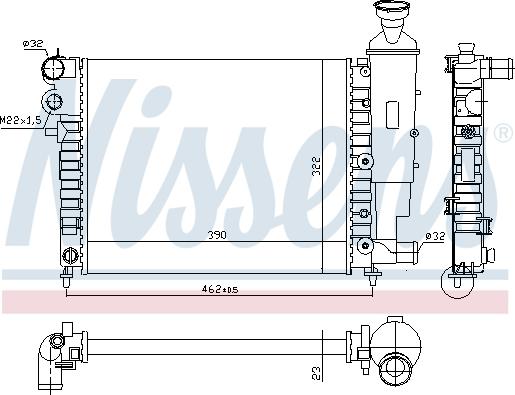 Nissens 690382 - Радиатор, охлаждане на двигателя vvparts.bg