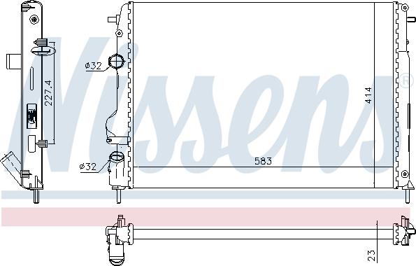 Nissens 691551 - Радиатор, охлаждане на двигателя vvparts.bg