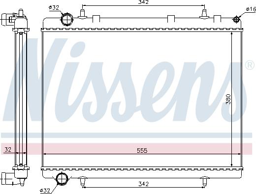 Nissens 698507 - Радиатор, охлаждане на двигателя vvparts.bg