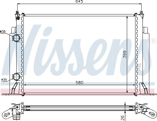 Nissens 693518 - Радиатор, охлаждане на двигателя vvparts.bg