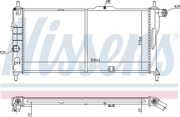 Nissens 693809 - Радиатор, охлаждане на двигателя vvparts.bg