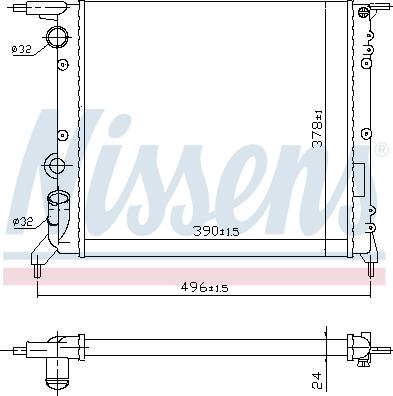 Nissens 693701 - Радиатор, охлаждане на двигателя vvparts.bg