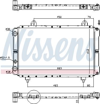 Nissens 693726 - Радиатор, охлаждане на двигателя vvparts.bg