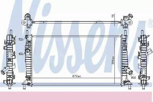 Nissens 69256 - Радиатор, охлаждане на двигателя vvparts.bg