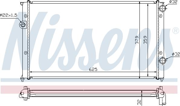 Nissens 692829 - Радиатор, охлаждане на двигателя vvparts.bg