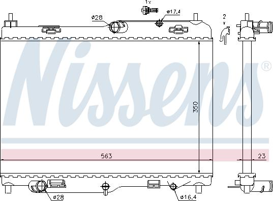 Nissens 69234 - Радиатор, охлаждане на двигателя vvparts.bg