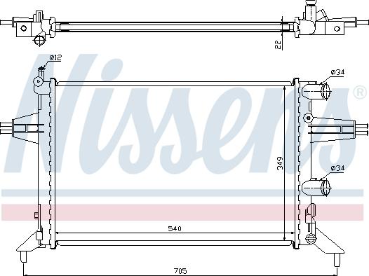 Nissens 697623 - Радиатор, охлаждане на двигателя vvparts.bg