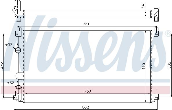 Nissens 697151 - Радиатор, охлаждане на двигателя vvparts.bg