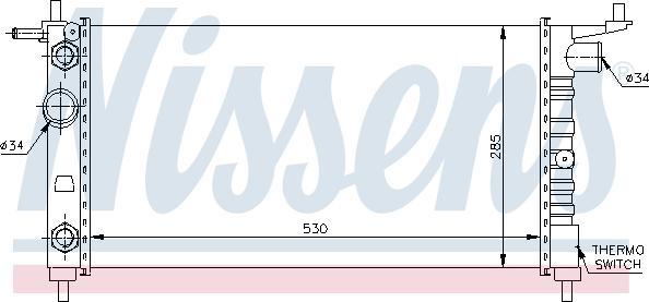 Nissens 697393 - Радиатор, охлаждане на двигателя vvparts.bg