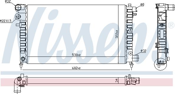 Nissens 697277 - Радиатор, охлаждане на двигателя vvparts.bg