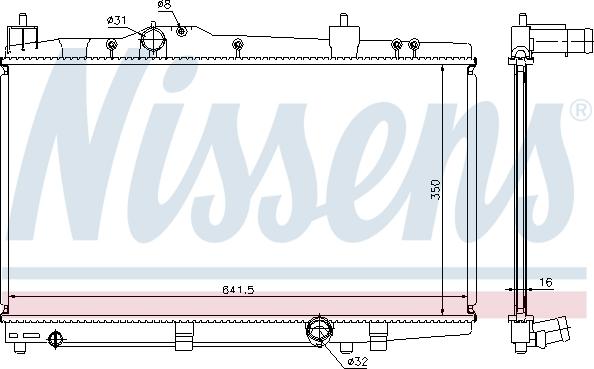 Nissens 64655A - Радиатор, охлаждане на двигателя vvparts.bg