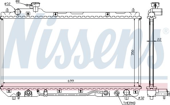 Nissens 64630A - Радиатор, охлаждане на двигателя vvparts.bg