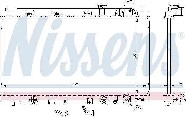 Nissens 640941 - Радиатор, охлаждане на двигателя vvparts.bg