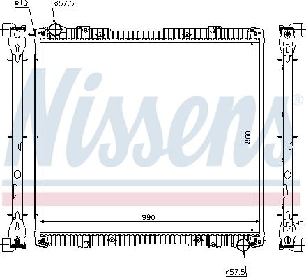 Nissens 64067A - Радиатор, охлаждане на двигателя vvparts.bg