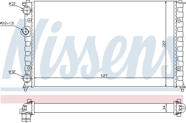 Nissens 64006 - Радиатор, охлаждане на двигателя vvparts.bg