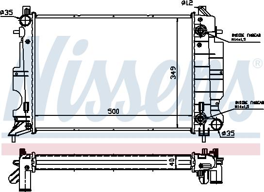 Nissens 64034A - Радиатор, охлаждане на двигателя vvparts.bg