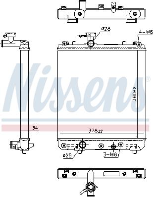 Nissens 698143 - Радиатор, охлаждане на двигателя vvparts.bg