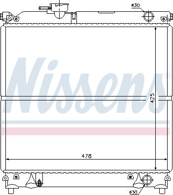 Nissens 64181 - Радиатор, охлаждане на двигателя vvparts.bg