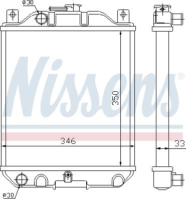 Nissens 64183 - Радиатор, охлаждане на двигателя vvparts.bg