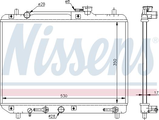 Nissens 64176 - Радиатор, охлаждане на двигателя vvparts.bg