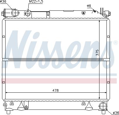 Nissens 64178 - Радиатор, охлаждане на двигателя vvparts.bg