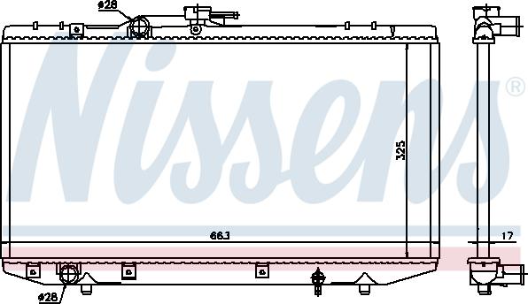 Nissens 64843 - Радиатор, охлаждане на двигателя vvparts.bg