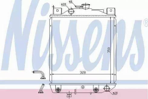 Nissens 64203 - Радиатор, охлаждане на двигателя vvparts.bg